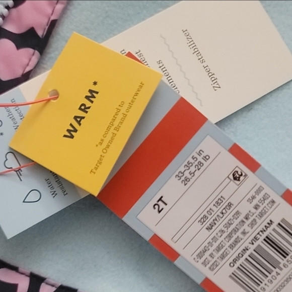 Cat & Jack  Baby Jacket Fleece Lined Warm Waterproof Wind Resistant 2T New - Picture 5 of 7